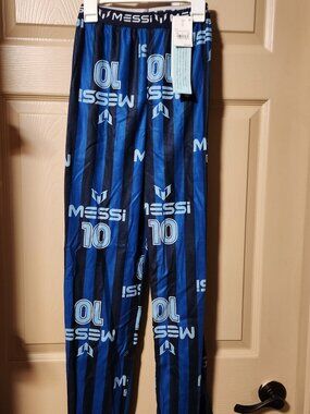 Messi Boys Pajama Pants Blue Black #10 Soccer Sleepwear XL 16/18 M5275CPTTG